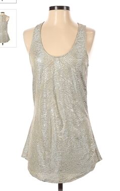 Worthington gold silver tunic tank top